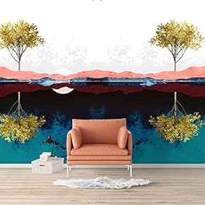 Wall Mural Nordic Style Nature Landscape Removable Wallpaper Wall Sticker for Bedroom Living Room - 66x96 inches