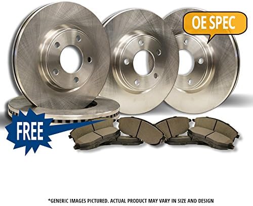 Front+Rear Kit|O-Series|Great-Choice|4 OEM Replacement Disc Brake Rotors|8 Semi-Metallic Pads|2000 INFINTI I30|5Lug