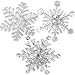 BANBERRY DESIGNS Snowflake Window Lights - Pack of Three Suction Cup Acrylic Snowflakes - LED Color Changing - Snowflake Decorations - Night Light Window Clings- Seasonal Window Bling
