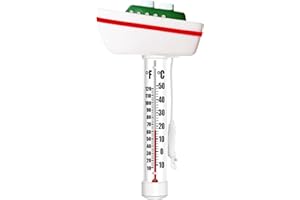 GARDTECH Floating Pool Thermometer, Large Size Easy Accurate Reading for Water Temperature, Sturdy and Shatter-Resistant Temperature Gauge Meter with String for Swimming Pools, Hot tub, Spa (Ship)