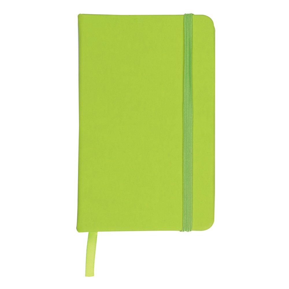 eBuyGB A4 Coloured Hardback Lined Paper Notebook, Lime Green, Pack of 1