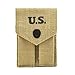 Ultimate Arms Gear Tactical Militaria U.S. Army Military GI USGI WW2 WWII 1943 Reproduction Khaki Tan Canvas Pistol Belt Double Dual 2 .45cal 1911 1911A1 Pistol Gun Mag Magazine Pouch Holder