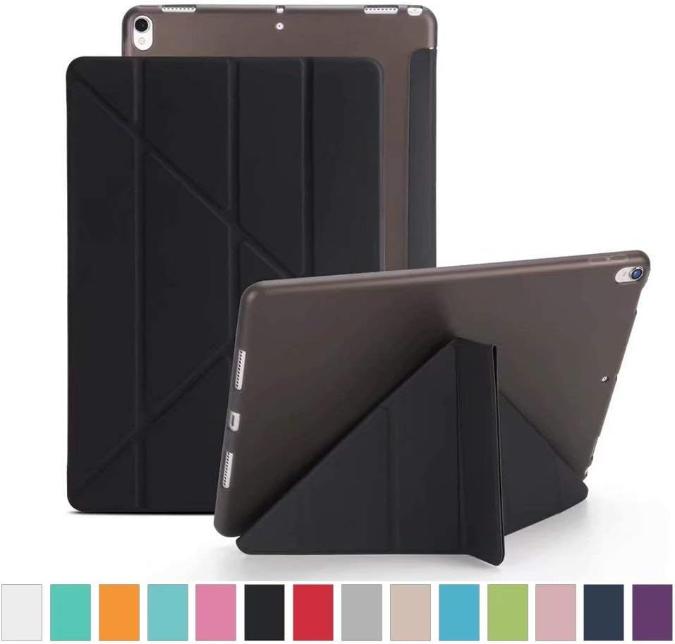 iPad Pro 9.7 Case, Maetek Origami Ultra Slim Smart Cover, Fashion 3D Designed with Muti-Angle Stand Auto Wake/Sleep Function Soft TPU Back for iPad Pro 9.7" 2016 Model, Black