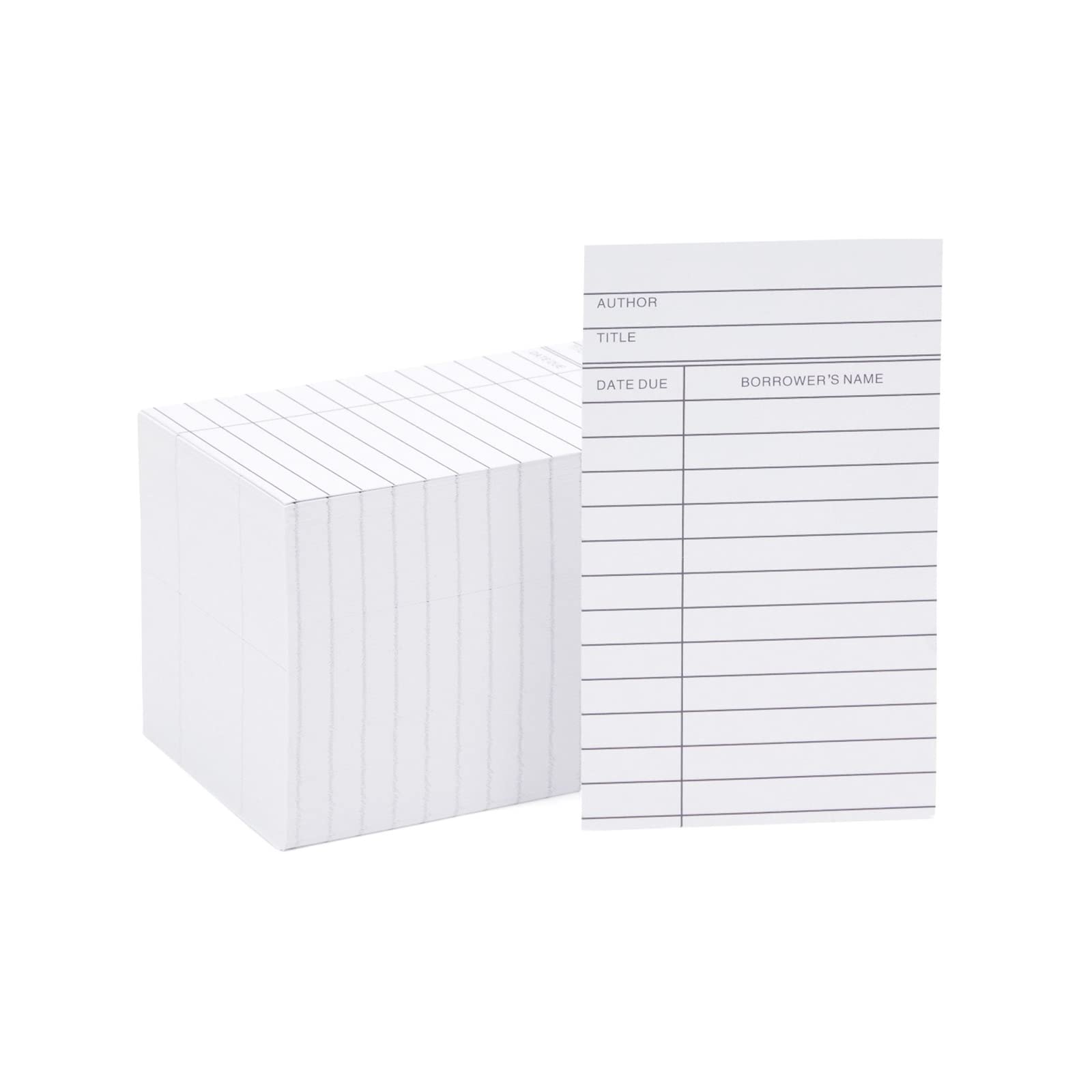 Photo 1 of Library Checkout Cards, Due Date Note Cards for Record Keeping (3x5 in, 250 Pack)