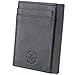 Hammer Anvil RFID Blocking Minimalist Genuine Leather Slim Front Pocket Wallet CH Gray