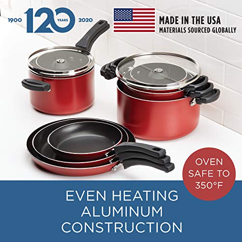 Farberware Neat Nest Space Saving Nonstick Saucepans/Pots and Pans Set