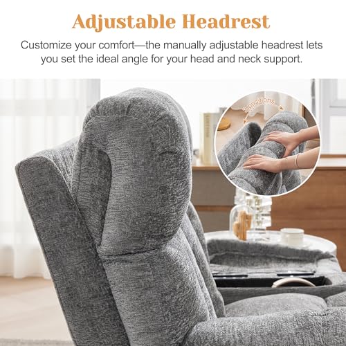 Korser Oversized Dual Motor Power Lift Recliner for Elderly with Adjustable Headrest, Electric Lift Recliner Chairs with Massage and Heat, Extra Wide Chair with Storebox Cupholder, USB Ports, Type C