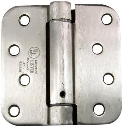 Hinge Outlet Adjustable Spring Hinges 4 Inch With 5 8 Inch Radius In Satin Nickel Self Closing Hinges Door Closing Hinges 2 Pack