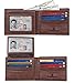 Lositto 2 ID Window RFID Wallet for Men, Bifold Wallet, Sleek and Stylish Gift for Men, Multi Card Extra Capacity Travel Wallet (Large, Chocolate Brown-Distressed full grain leather)