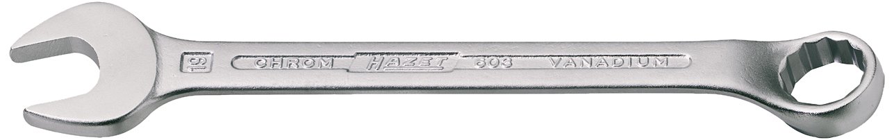 HAZET 603-16 190 mm 12-Point Profile Combination Wrench - Chrome-Plated