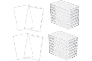 Naisfei 15 Pcs Silver Bar Case 30 * 50 mm Silver Bar Holder Clear Acrylic Storage Container Fit Silver Bar Box for 1 oz Silve