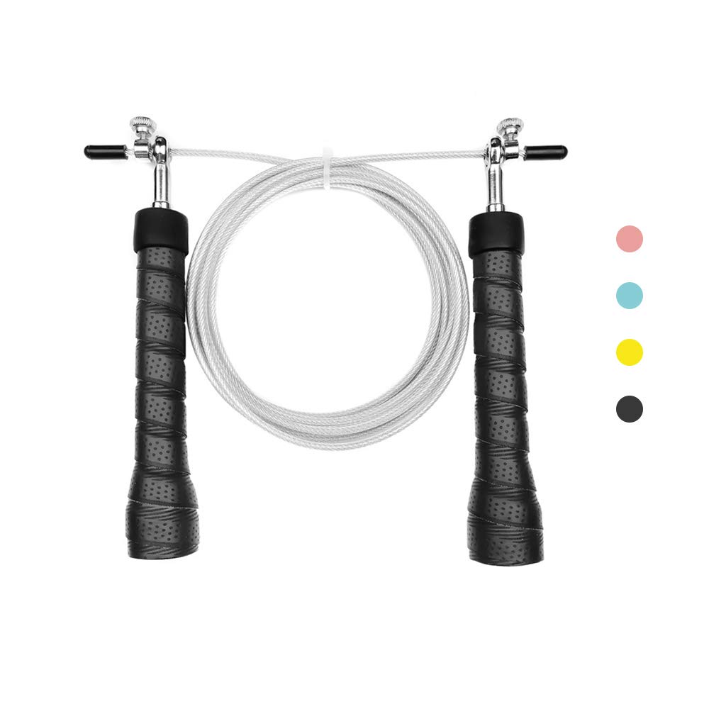 Adjustable Jump Rope, Ball Bearings Tangle-Free Rapid Speed Cable Skipping Rope, Jumping Ropes with Ergonomic Non-Slip Handles - Perfect for Speed Training, Endurance Training, Home Gym or Recreation