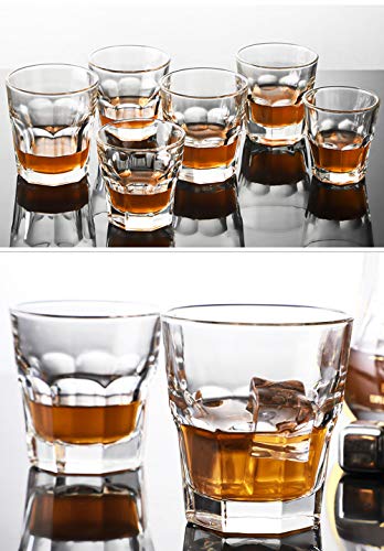 Whiskey-Gläser-Set, für Whiskey Gin oder Rum-Bourbon, langlebige Whiskygläser, Partys, spülmaschinenfest, 6 Stück - 355… – Bild 7