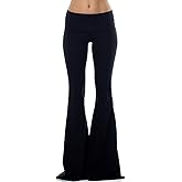 Women Premium Bell Bottom Cotton Spandex Yoga Pants Legging XS-5XL (Regular/Plus Size) 32/34/36" Inseam