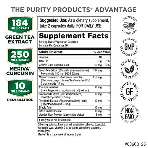 Purity Products Green Tea CR (Green Tea + Curcumin + Resveratrol) Chris