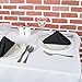 E-Living Store Polyester Cloth Napkins, Commercial Qualit & Heavy Duty for Restaurant, Catering Event, or Home Use (18x18 - Bulk Set of 12) Black