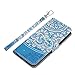 UrSpeedtekLive Galaxy S8 Wallet Case Folio Flip Premium PU Leather Case Cover w/Card Holder Slot Pockets, Wrist Strap, Magnetic Closure Compatible with Samsung Galaxy S8 (2017), Flower