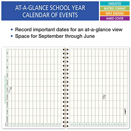 HARDCOVER 7 Period Teacher Lesson Plan; Days Horizontally Across The