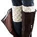 Coromose 2015 Women Knitted Hollow Out Twill Leg Warmers Socks (Winter-White)