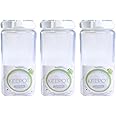 Lustroware 3 Pack, Airtight Dry Food Storage Container Set with Handle, Crystal Clear Body, BPA Free Kitchen Pantry Organization Canisters, Dishwasher Safe, Made in Japan (81 oz)
