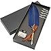 HSTYAIG Antique Feather Quill Pen Set Feather Dip Pen Calligraphy Writing Quill Pen Set for Kids Friend Birthday Present Set (Navy)