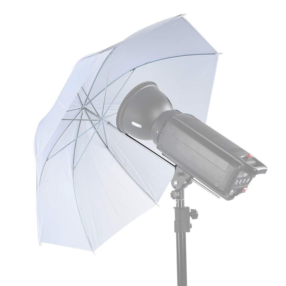 Dilwe Translucent White Soft Umbrella, 33 Inch, Nylon + Metal, Aluminum Bones, Foldable, Suitable for ID Photo, Figure Model, Wedding Photography Studio
