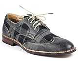 Ferro Aldo M-19266A Gray Mens Lace Up Plaid Dress Classic Shoes (9.5)…