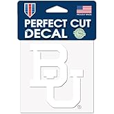 White Baylor Logo 4" x 4" Decal Indoor/Outdoor Use