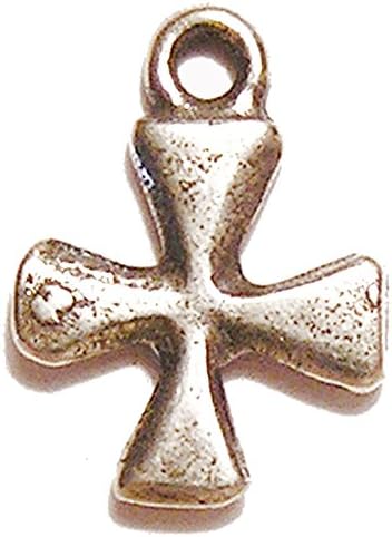 Mini Cross From Africa - True Bronze Religious Replica - Vintage Catholic Pendant Necklace Gift Box 028
