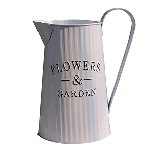 Biback shabby chic metallo brocca brocca vaso portafiori decorazione per la casa di