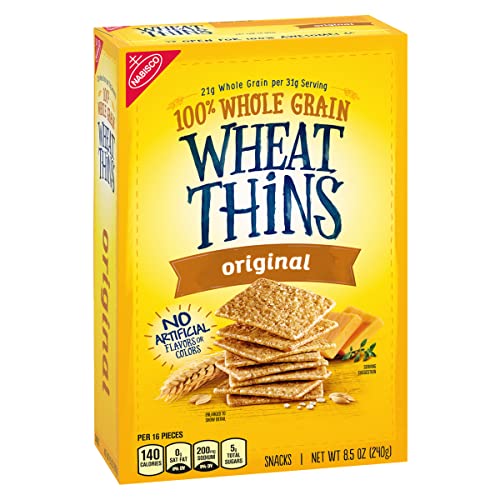 WHEAT THINS ORIGINAL SNACKS, WHOLE GRAIN WHEAT CRACKERS, SNACK CRACKERS, 8.5 OZ