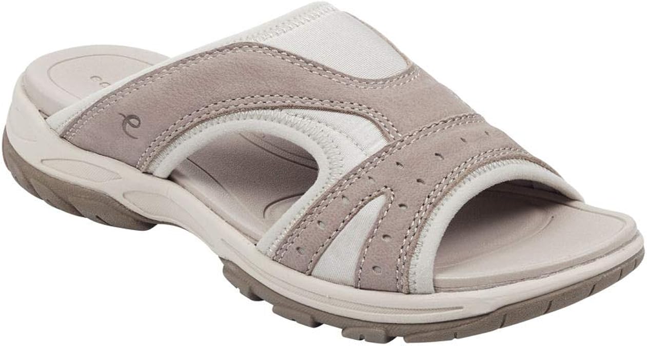 Amazon.com | Easy Spirit Women's Oceana Slip-On Sandals Medium Gray 6 W | Sandals