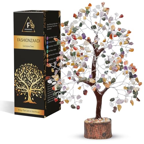 Mix Chakra Crystal Tree of Life, Feng Shui Bonsai Tree, Chakra Tree of Life, Money Tree, Healing and Gemstones, Gem Stone for Good Luck, Crystal Décor, Spiritual Gifts, Gifts for Her size 10-12 inch