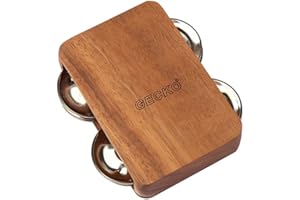 YUEKO Cajon Box Drum Companions Set Including Castanets Jingle Bells Foot Tambourine Percussion Instruments (Rectangle Bell(GK04-TAP))