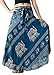 B BANGKOK PANTS Women's Hippie Long Skirt Elephant Print (Green Elephant, One Size)