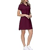 MoFiz Women's Golf Tennis Dress Sports Polo Dress Short Sleeve Quick Dry Casual Workwear Button