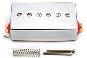 Jalzdieod P90 Style Electric Guitar Humbucker-Sized Single Coil Pickup with 6 Adjustable Screws, 50mm