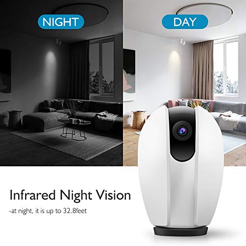 AKASO WiFi Camera Pet Camera, Home Security Camera Work with Alexa