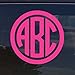 CUSTOM CIRCLE MONOGRAM INITIALS VINYL DECAL / STICKER CARS YETI CUP LAPTOP PHONE (3