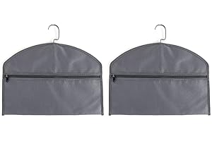 YELAIYEHAO 2 pcs Hanger Diversion Safe Hidden Pocket Safe, Fits Under Hanging Clothes with Pocket to Hide Valuables (middle, gray)