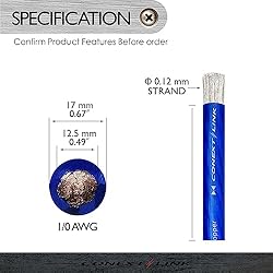 Conext Link 25 FT 1/0 AWG 0 GA Full Gauge Battery