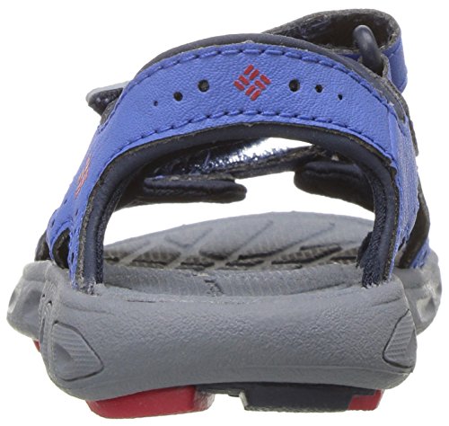 Columbia Baby Techsun Vent Sport Sandal, Stormy Blue, Mountain Red, 7 Regular US Toddler