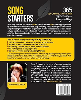 Song Starters 365 Lyric Melody Chord Ideas To Kickstart Your Songwriting Amazon De Frederick Robin Fremdsprachige Bucher amazon de