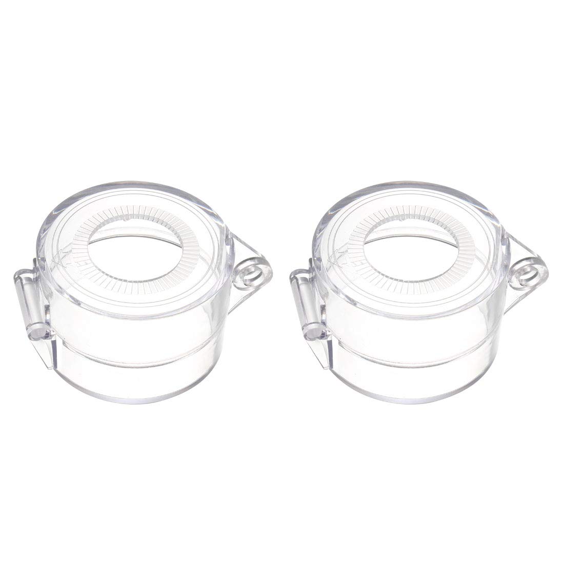 uxcell 2pcs Clear Plastic Switch Cover Protector for 26mm Diameter Push Button Switch 55x37
