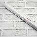 H2MTOOL Faux Brick Wallpaper, Removable Self Adhesive White Gray Wallpaper Peel and Stick for Home Decor (17.7” x 78.7”, White Grey)