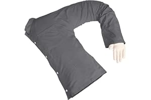 DELUXE COMFORT Boyfriend Pillow - Intimate Romantic Bedroom Companion or Partner - Cuddly Form Body Pillow with Benefits - Funny Unique Gag Gift Idea - Body Pillow, Grey