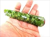Energized Jet Peridot Orgone Massage Wand Rounded End Booklet Jet International Crystal Therapy A+ Healing Energy Orgone Orgonite Life Force Negative Ion Generator Image is JUST A Reference