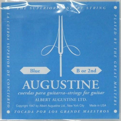 驚きの値段で Augustine Blue 2弦 バラ弦 6本 クラシックギター弦