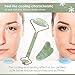 Jade Roller and Gua Sha Set by UStylishy – Brush and Bag Kit – Original Stone – Skincare Therapy, Facial Massage, Anti Aging Effect, Wrinkles and Puffiness Treatment, Lymphatic Fluid Drainage.thumb 2