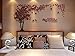 3D Couple Tree Wall Murals for Living Room Bedroom Sofa Backdrop Tv Wall Background, Originality Stickers Gift, DIY Wall Decal Home Decor Art Decorations (Small, Red)